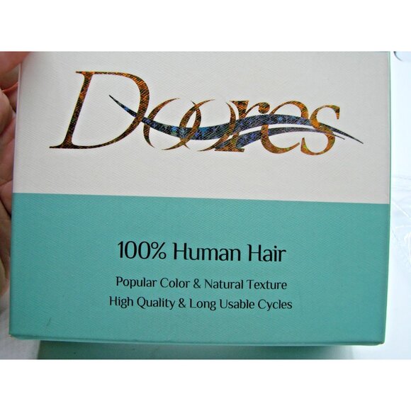 Doores Human Hair Extensions Mixed Set Ponytail Clip Stick Blonde Highlight 18" - Picture 10 of 11